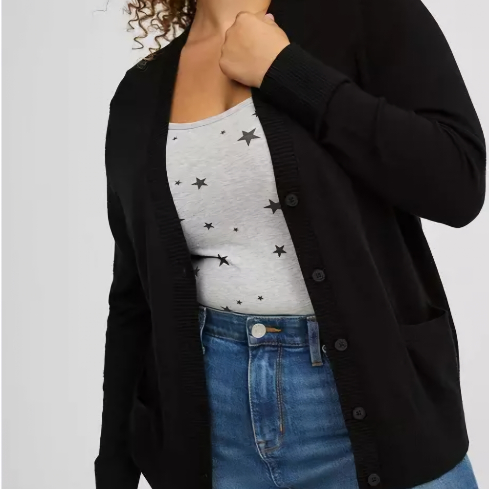 Black Cardigan Sweater